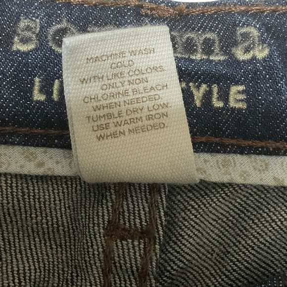 Sonoma Jeans Womens 8 Modern Fit Low Rise Straight Preppy Dark Wash Blue Stretch - Picture 8 of 9